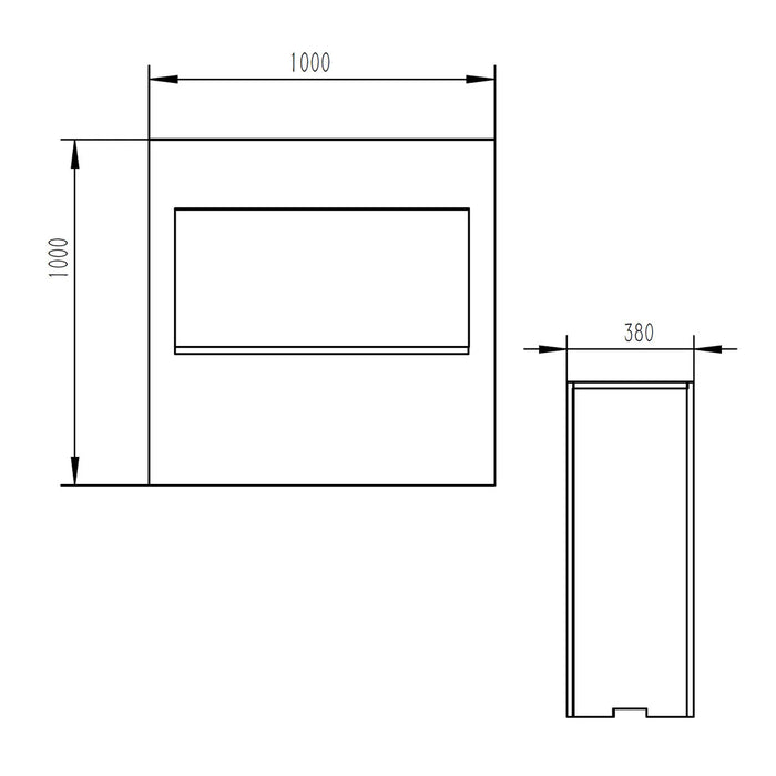 Goethe XL - Electric fireplace - Opti-Myst