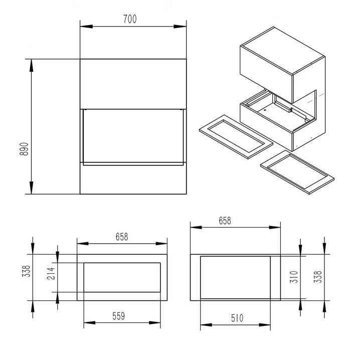 Kästner - Electric fireplace - Opti-Myst