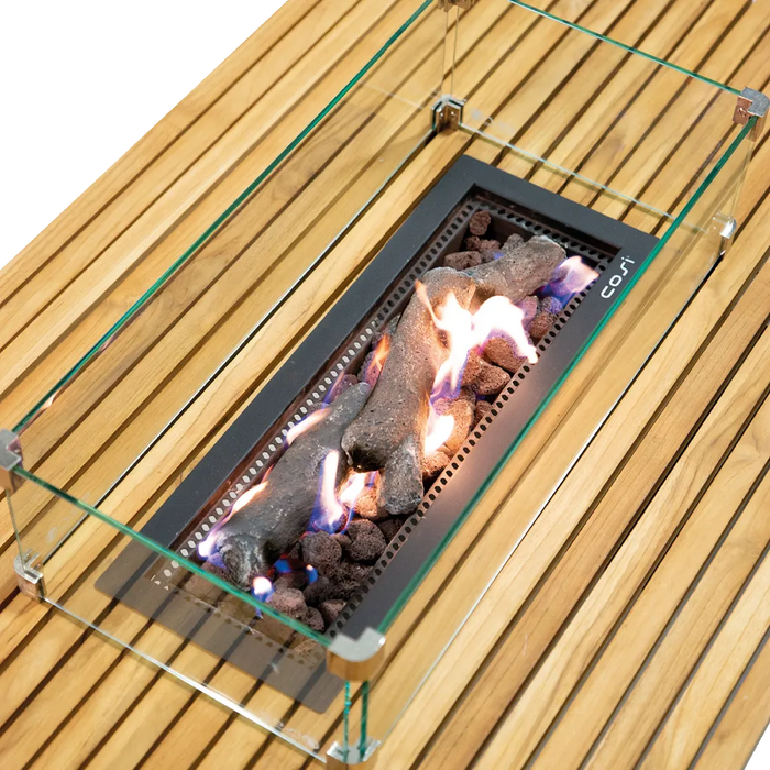 Cosibridge 140 - Teak - Gas fire table