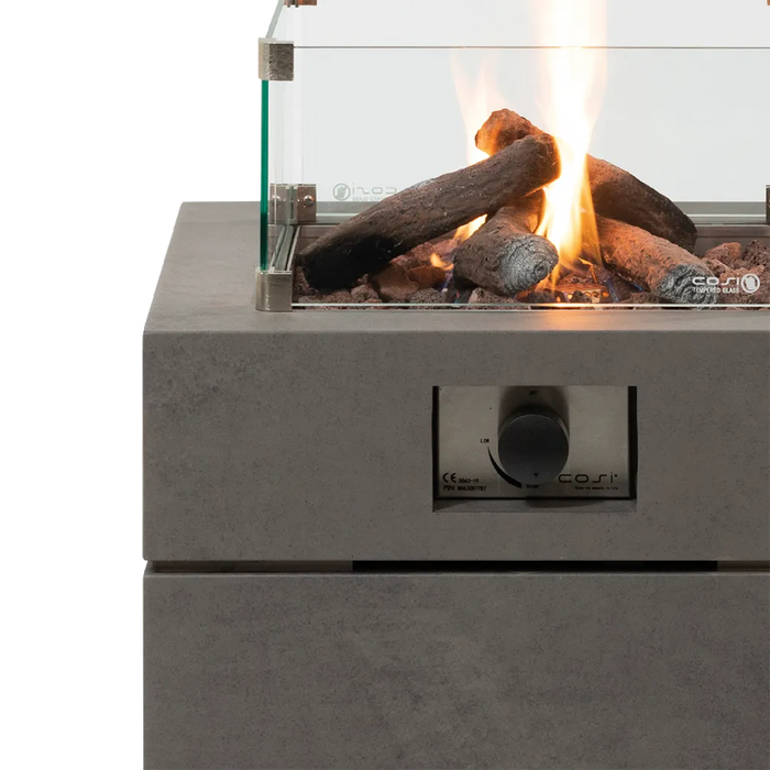 Cosibrixx 60 Concrete (concrete look) - gas fire table