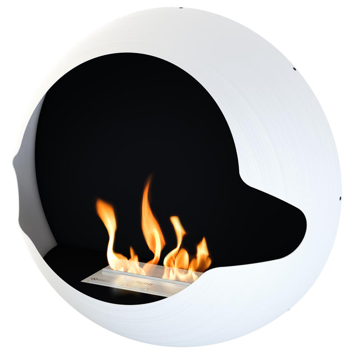 Cupola White - white - ethanol wall fireplace