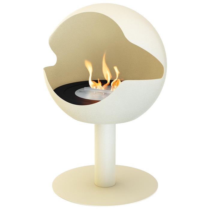 Globe Crystal Pearl High - pearl white - ethanol fireplace