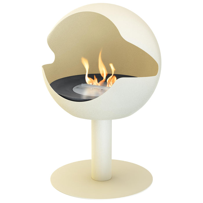 Globe Crystal Pearl High - pearl white - ethanol fireplace