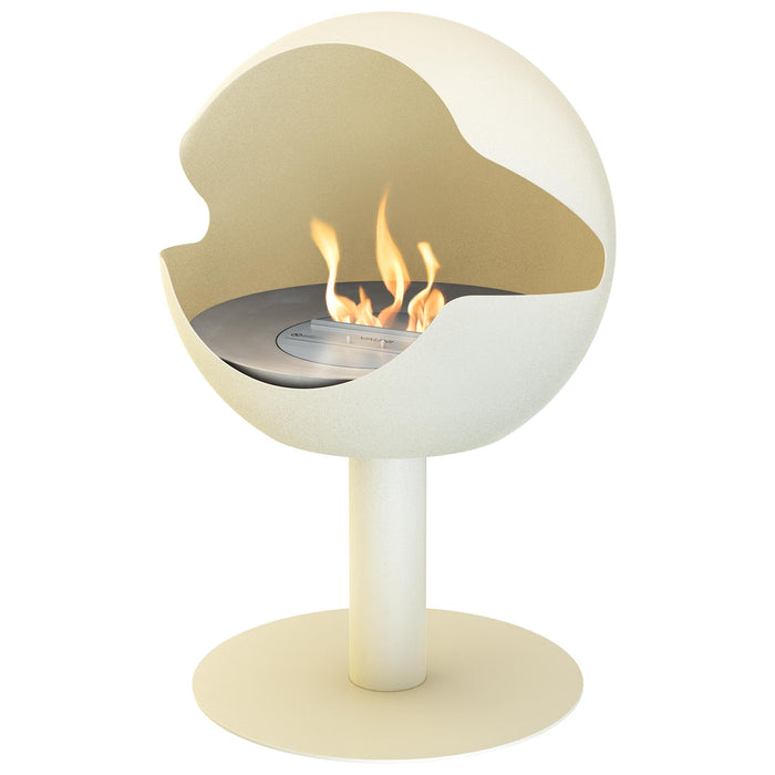 Globe Crystal Pearl High - pearl white - ethanol fireplace