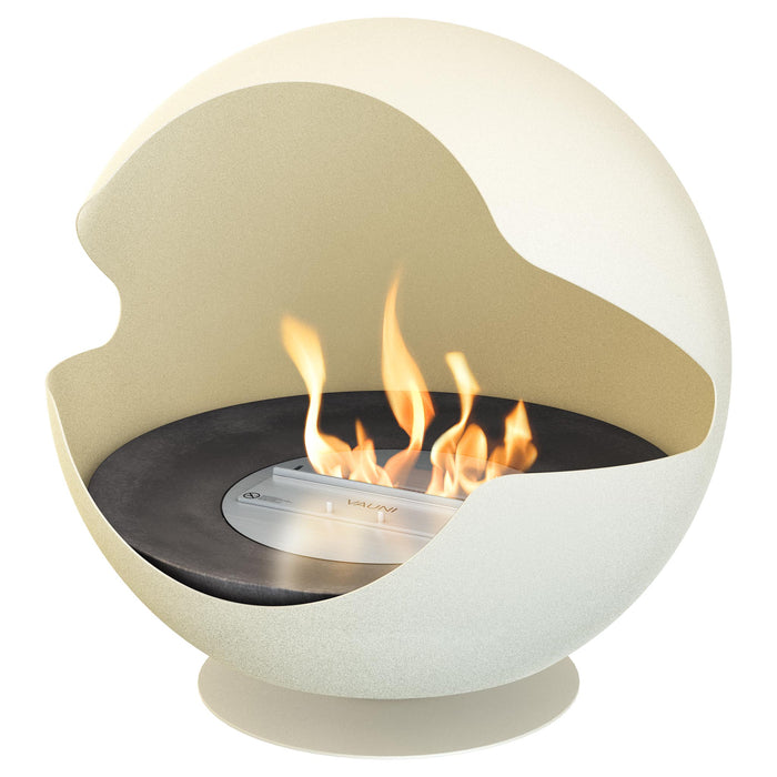 Globe Crystal Pearl Low - pearl white - ethanol fireplace