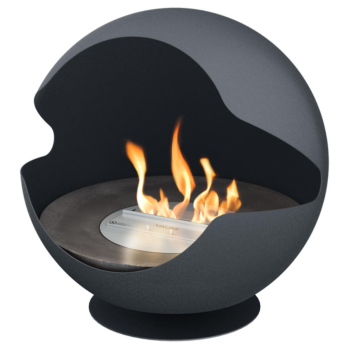 Globe Frozen Grey Low - Grey - Ethanol fireplace