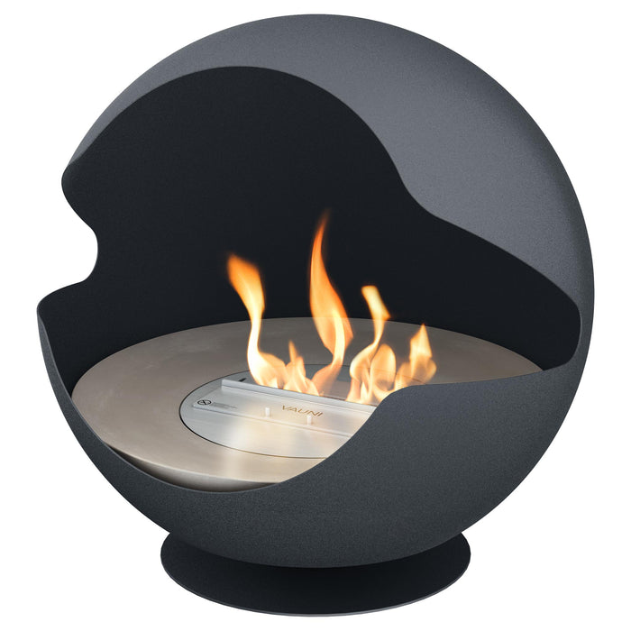 Globe Frozen Grey Low - Grey - Ethanol fireplace