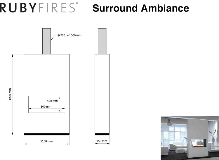 Ambiance (Freestanding) - Electric fireplace - Opti-Myst