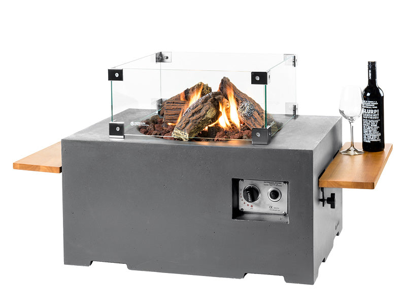Angolo S - gas-powered garden fireplace currently only available in black