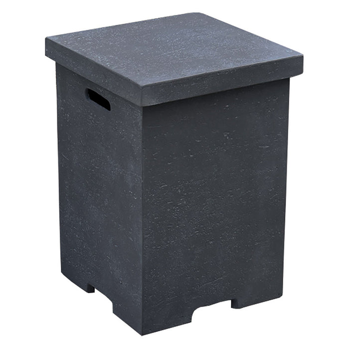 Side table travertine dark grey - for 11 kg gas bottle