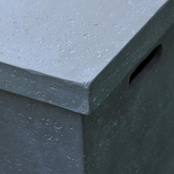 Tavolino in travertino grigio chiaro - per bombola gas da 11 kg