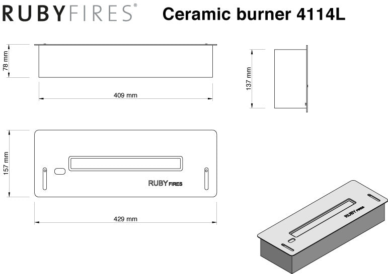 Bio Brenner S - 4114 LB - Ethanol burner box