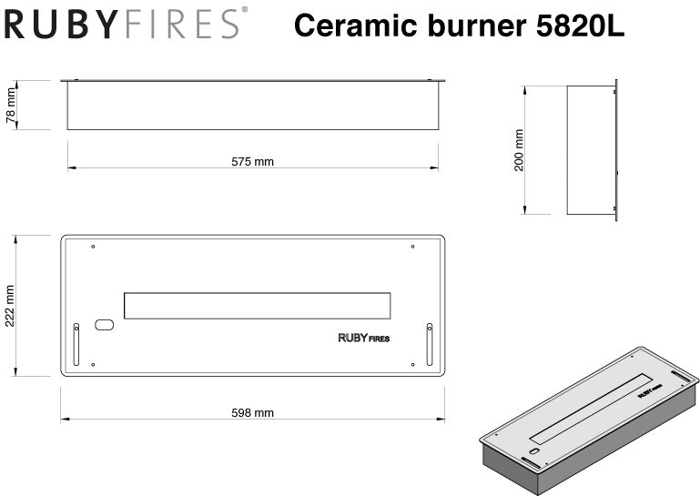 Bio Brenner L - 5820 LS - Ethanol burner box