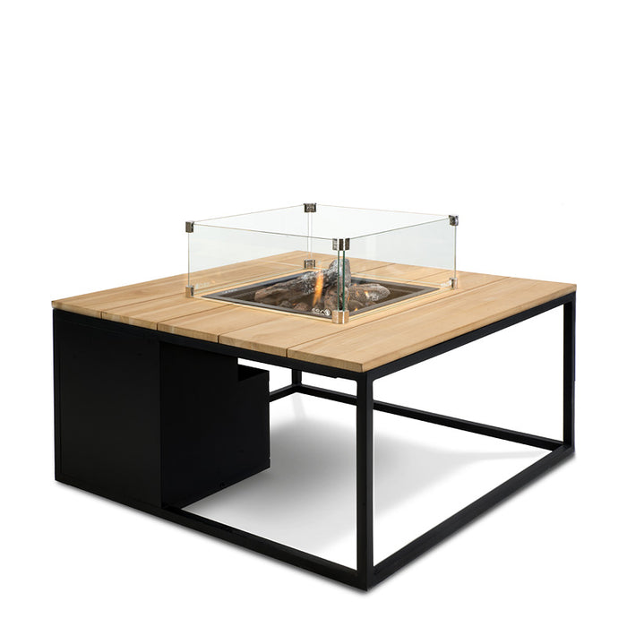 Cosiloft 100 - Black Teak - Gas fire table