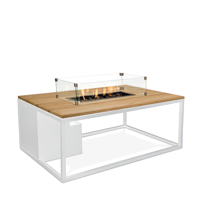Cosiloft 120 - White Teak - Gas fire table (exhibition piece) instead of 1298,-€ now 998,-