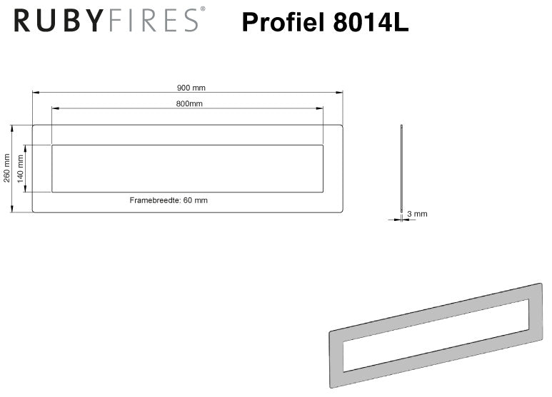 Profilo di installazione XL - incl. bruciatore biologico 8014 L