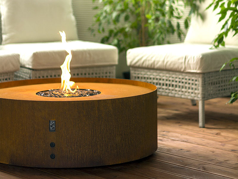 Galio Fire Pit Corten - Gas fireplace automatic