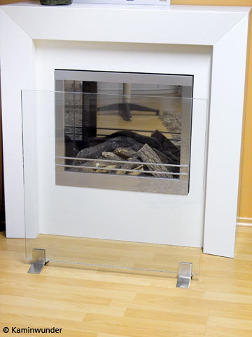 Spark guard glass square - only 1 display piece left in stock (stainless steel feet)