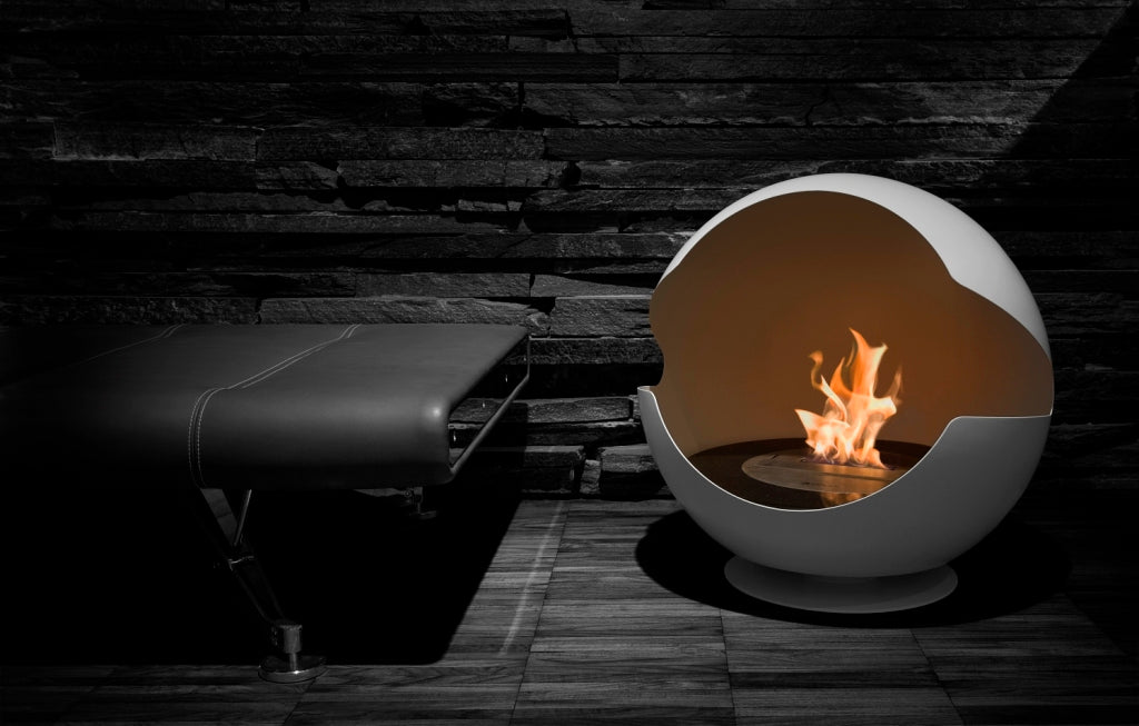 Globe Black Low - Black - Ethanol fireplace