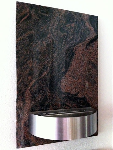 Granite wall fireplace - exhibition piece