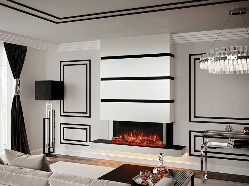 Milazzo 110 RW - Electric fireplace 1 X DISPLAY TABLE white (2 modules) = now €3,948.00 instead of €4,826.00 pick-up price