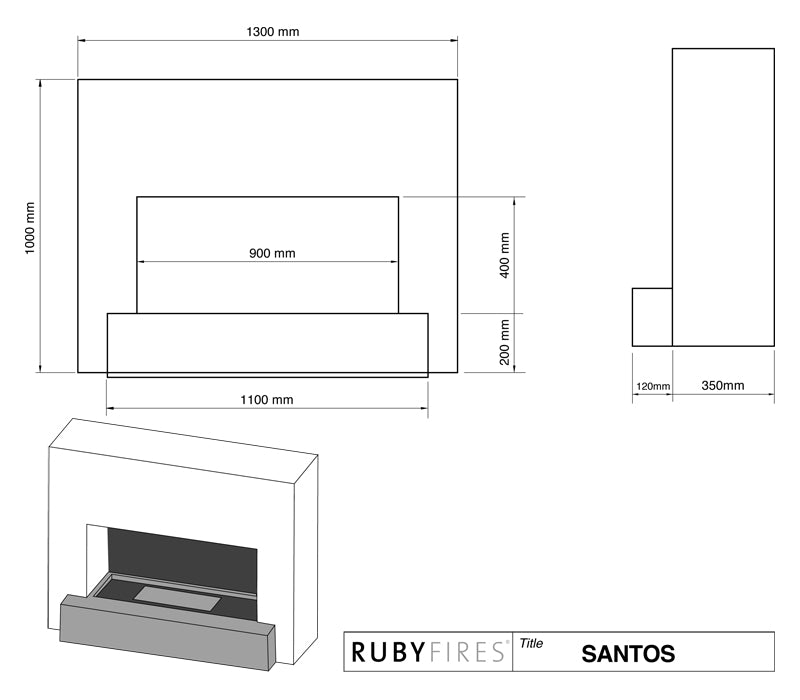 Santos - Ethanol-Kamin