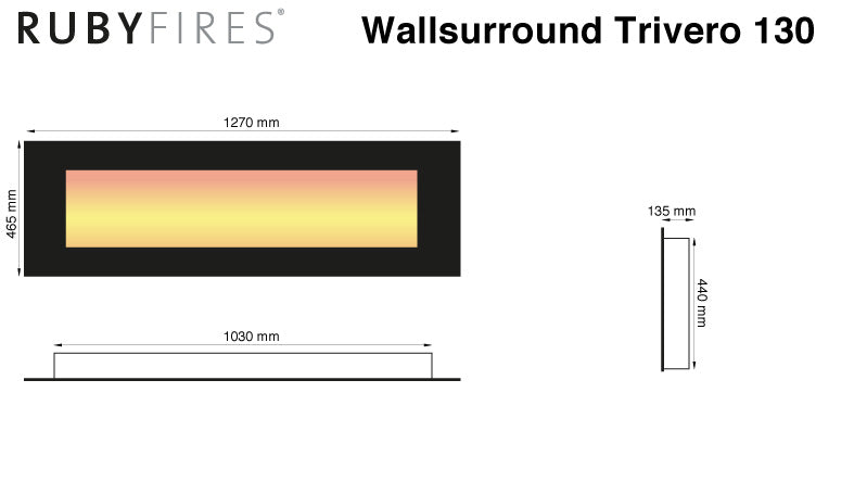 Trivero 130 smart - electric fireplace insert