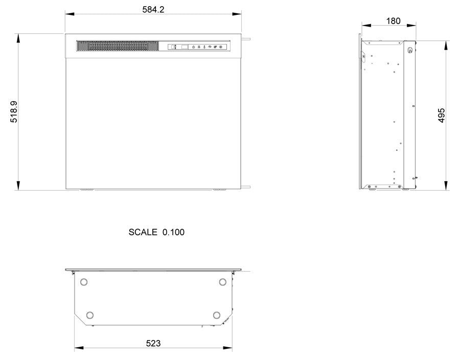 XHD 23 (52x42cm) - Electric fireplace insert