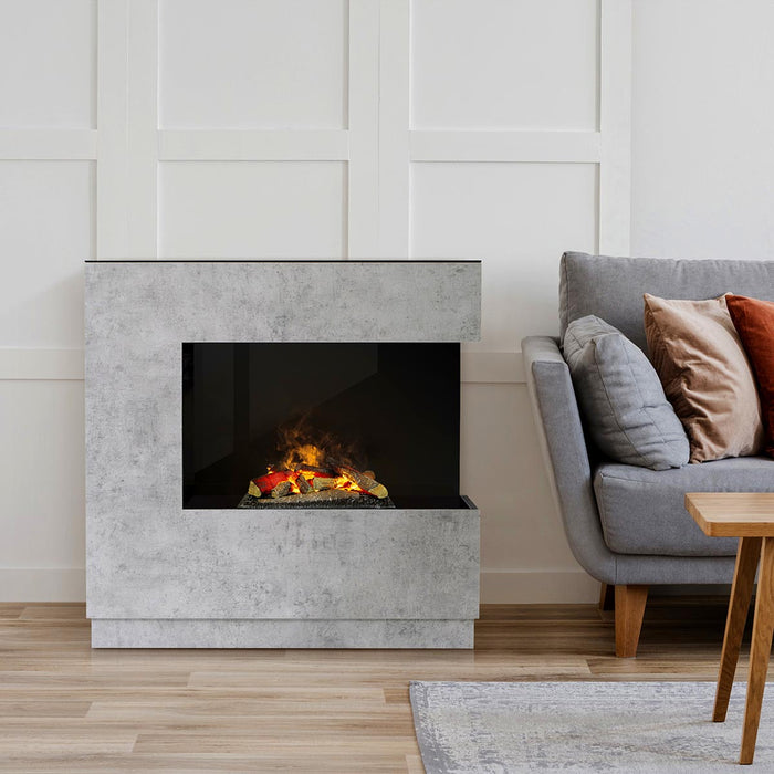 Zen Concrete - Electric fireplace - Opti-Myst